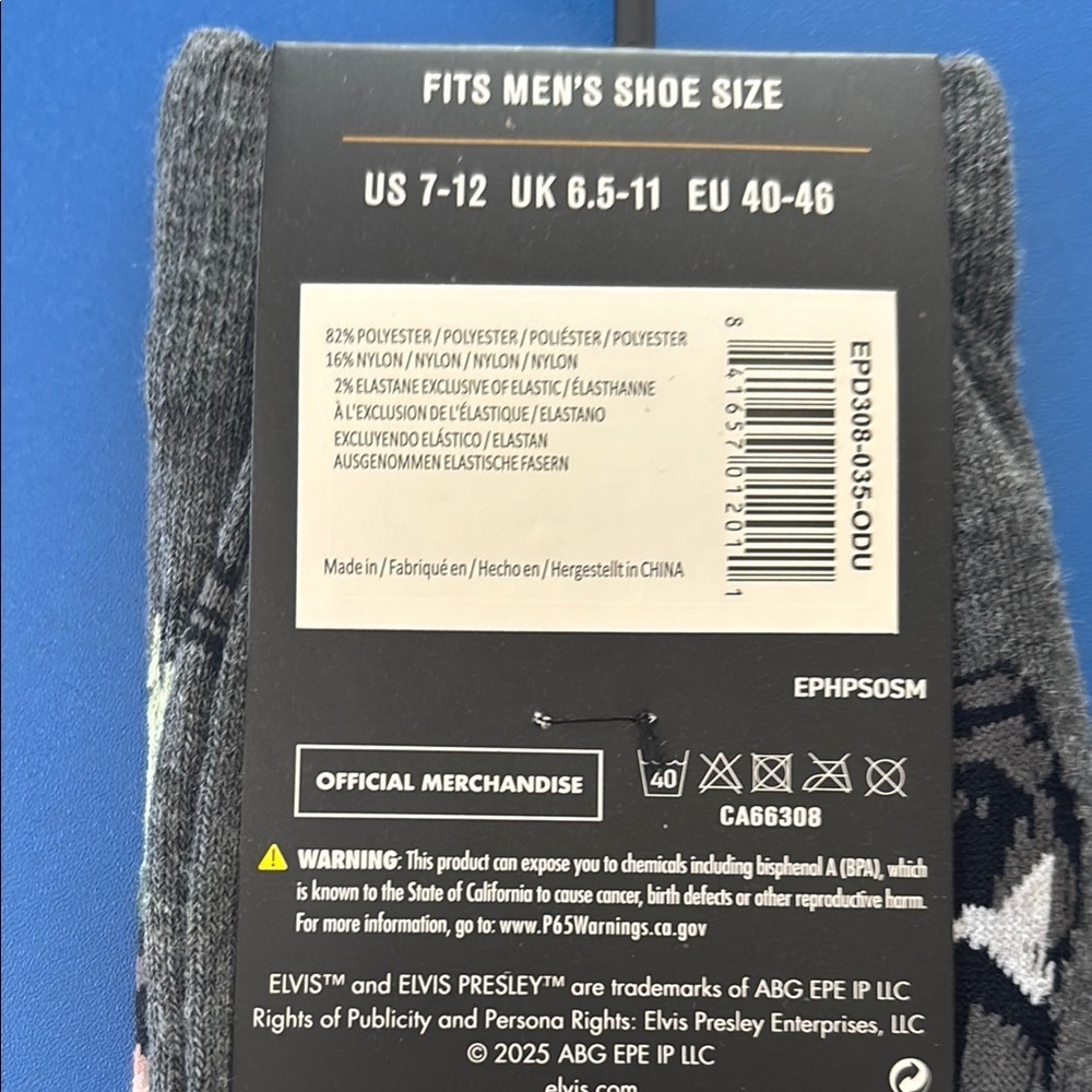 Elvis Presley men’s socks one size new - Picture 4 of 5